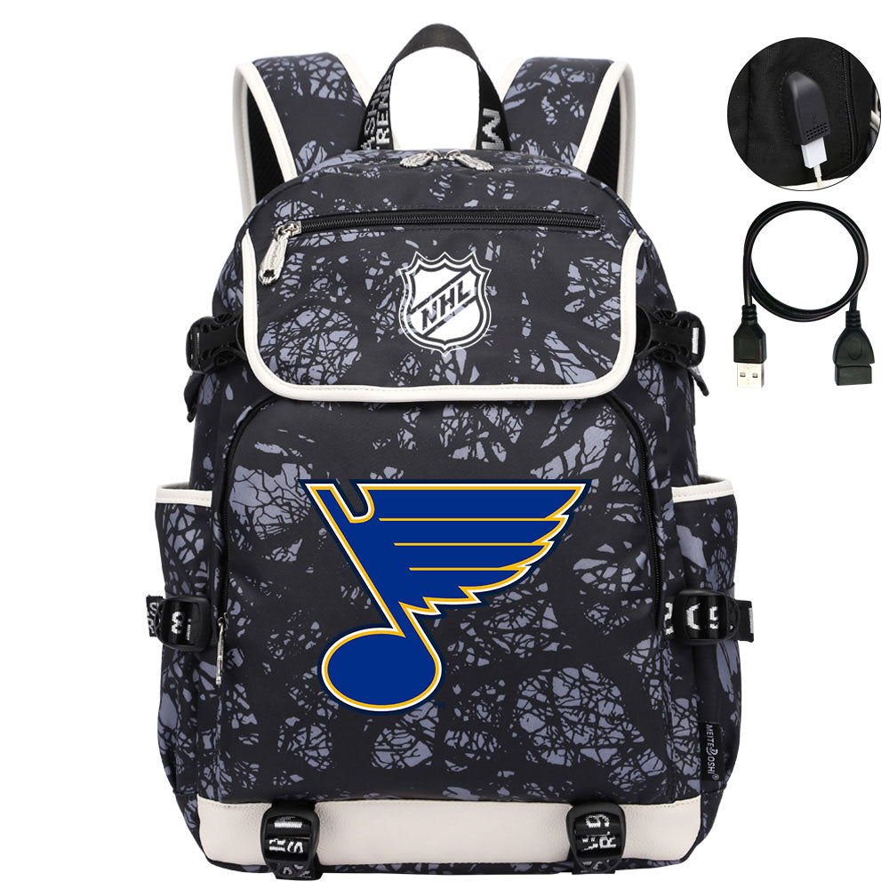 St Louis Blues Hockey Team Backpack School Notebook Travel Bags