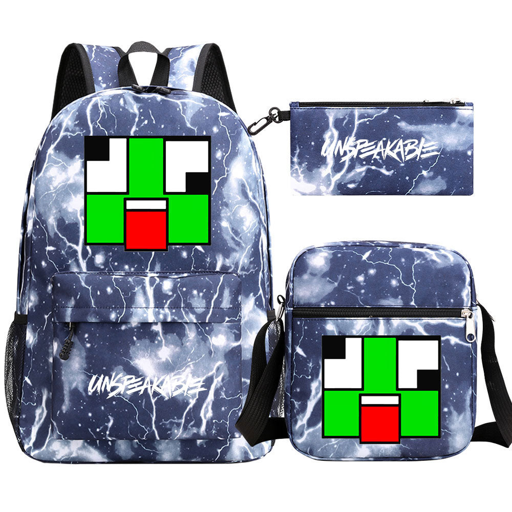 Unspeakable Game School Backpack Shoulder Bag Pencil Bags 3pcs Set