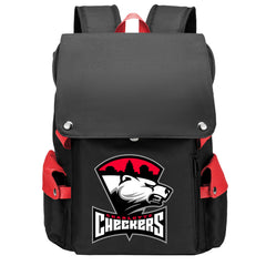 Charlotte Checkers Hockey Team School Backpack Oxford Laptop Bag