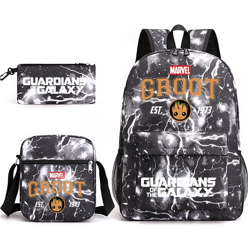 Groot School Backpack Shoulder Bag Pencil Bags 3pcs Set