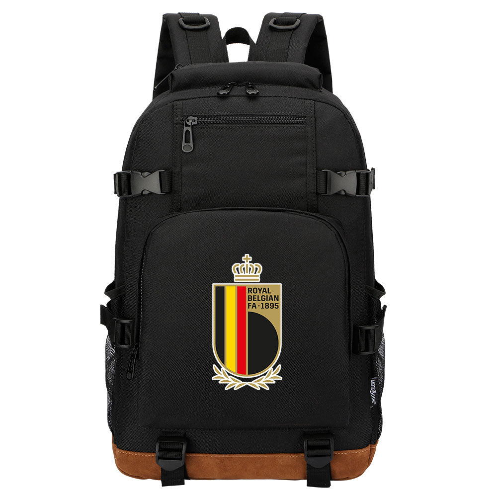 Royal Belgian National Football Team Waterproof Backpack School Notebook Travel Bag