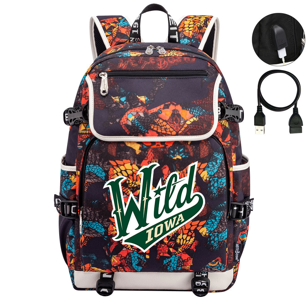 Iowa Wild Hockey League Backpack School Notebook Travel Bag