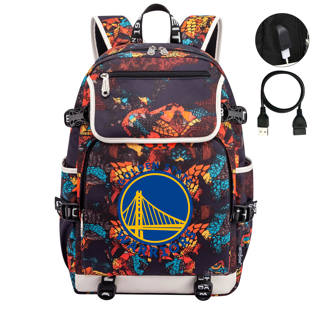 Golden State Warriors Backpack School Notebook Travel Bags