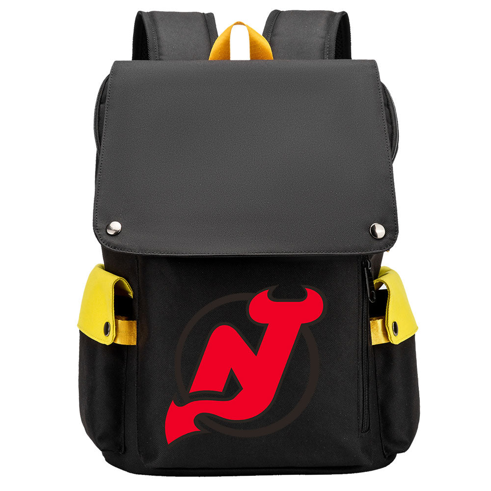 New Jersey Devils Hockey Team School Backpack Oxford Laptop Bag