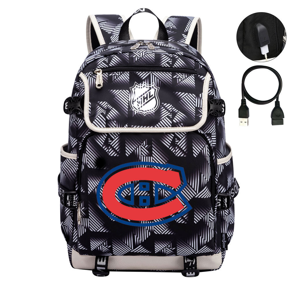 Montreal Canadiens Hockey League Backpack School Notebook Travel Bag