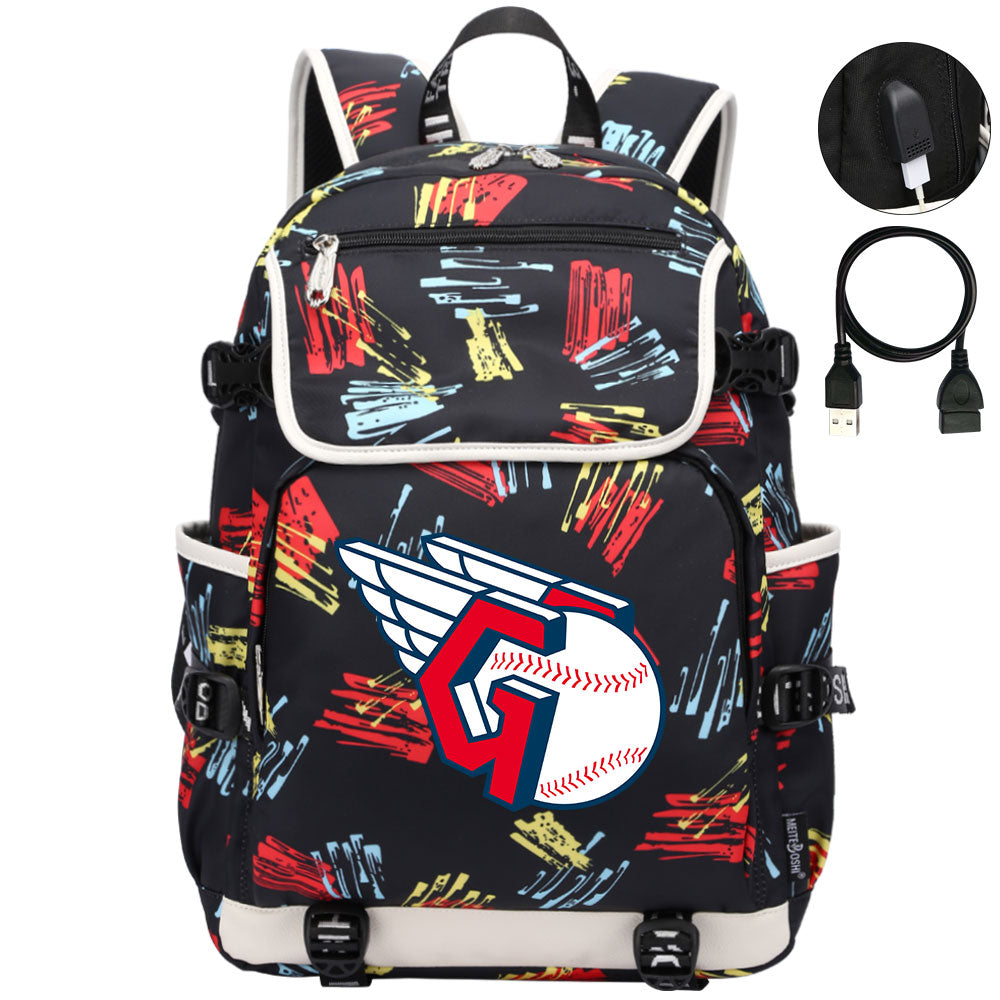 Cleveland Guardians Backpack School Notebook Travel Bags