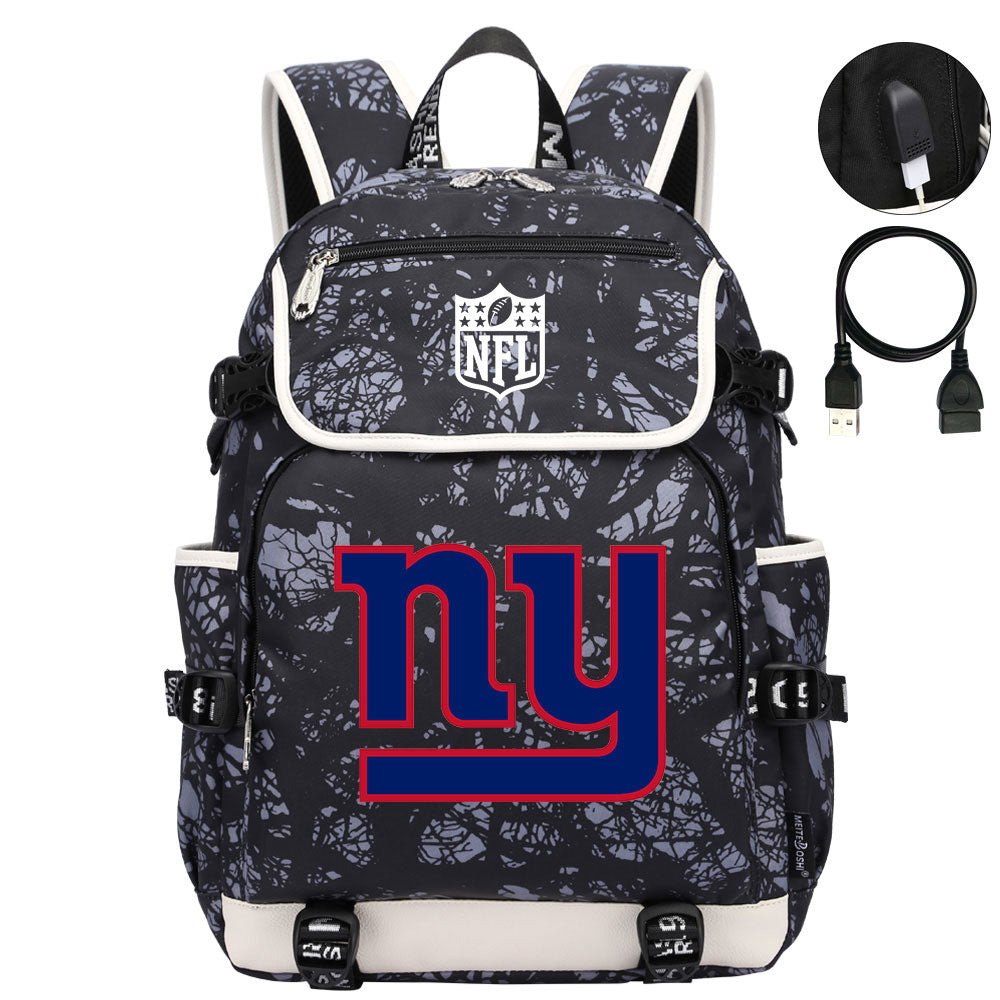 New York Giants Football Rugby Backpack School Notebook Travel Bags