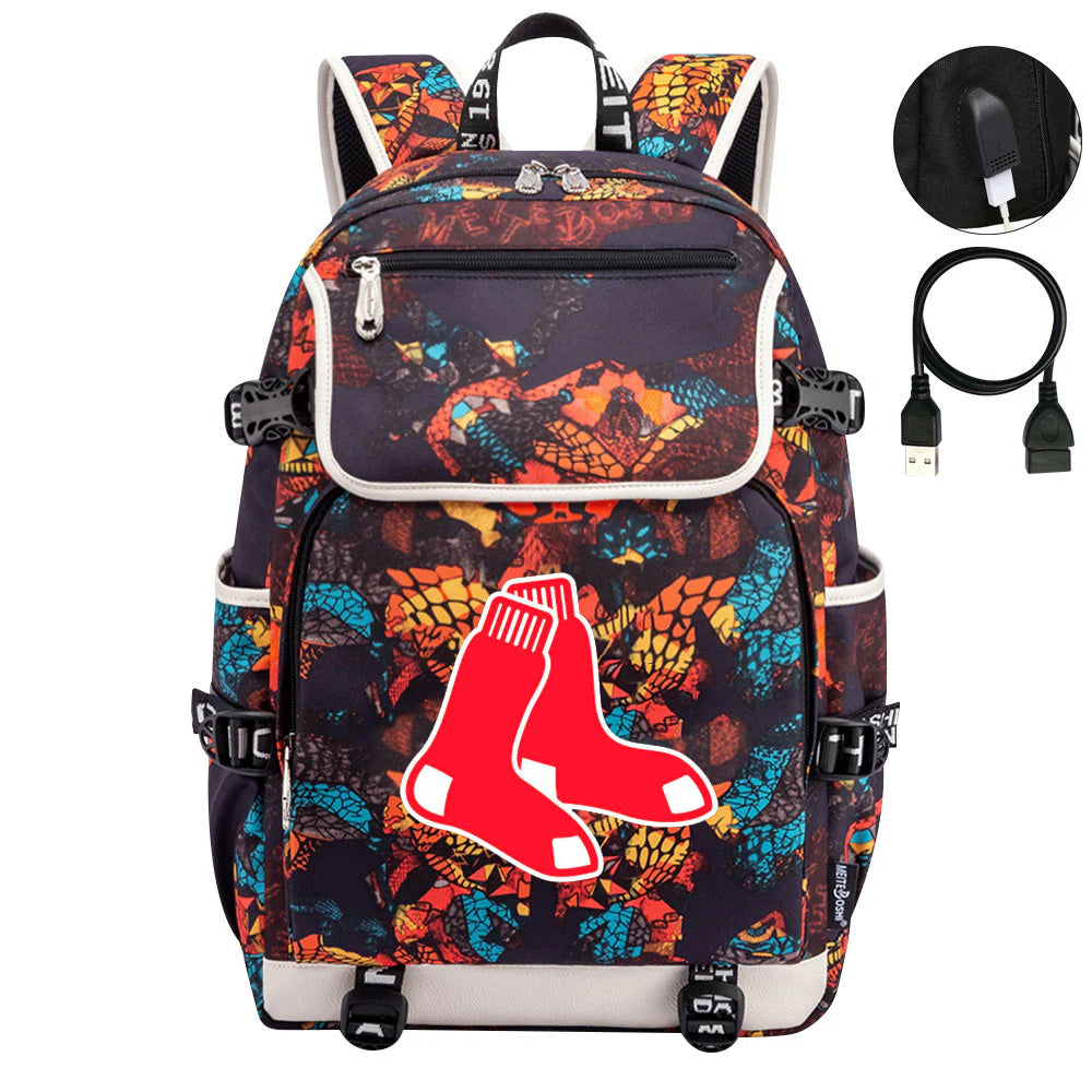 Boston Red Sox Backpack School Notebook Travel Bags