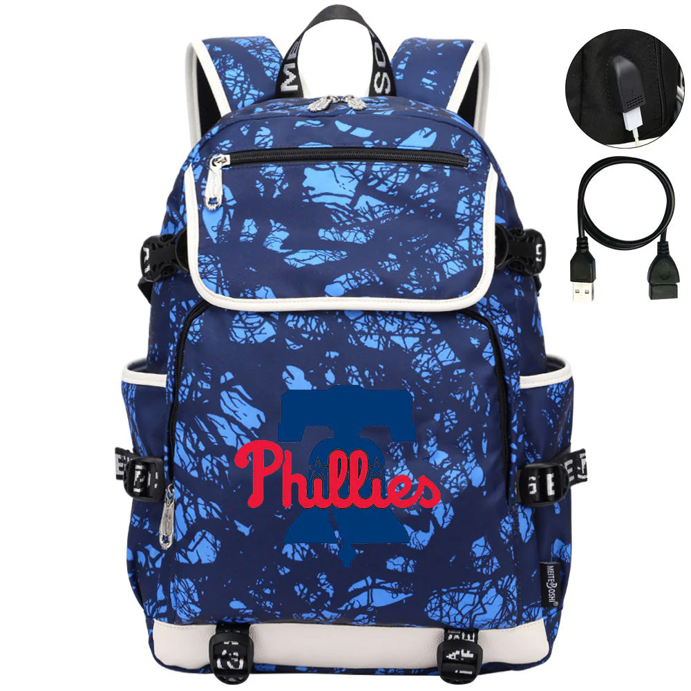 Philadelphia Phillies Backpack School Notebook Travel Bags