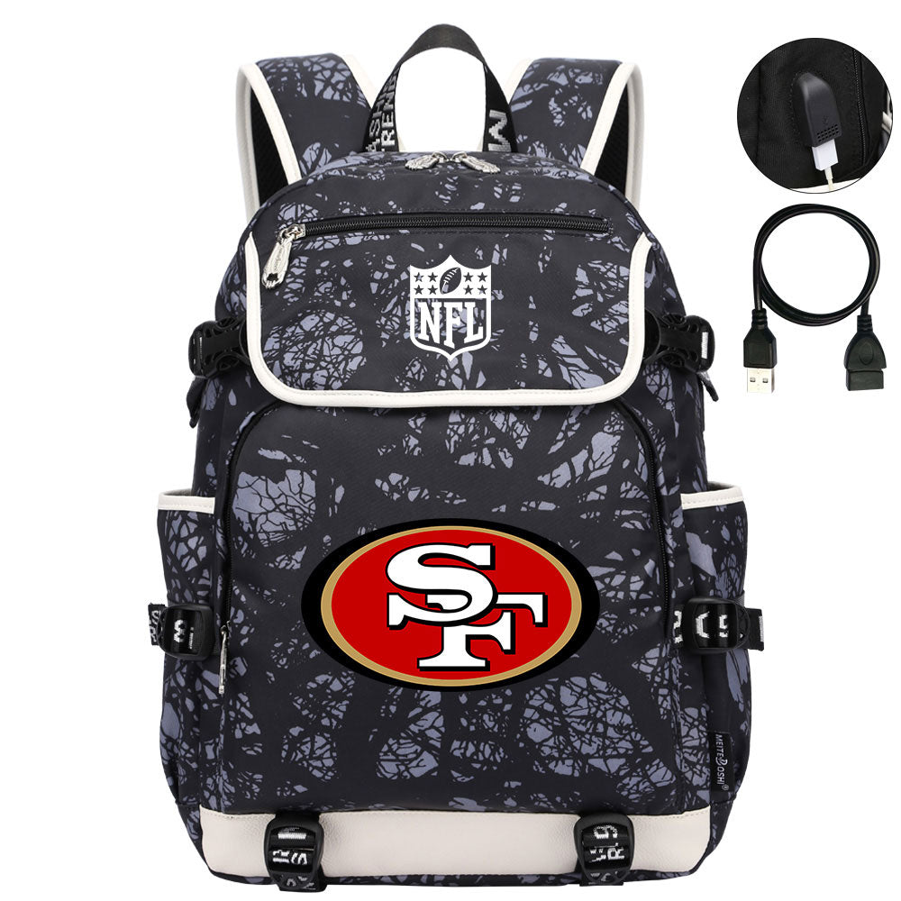 San Francisco 49ers Football Rugby Backpack School Notebook Travel Bags