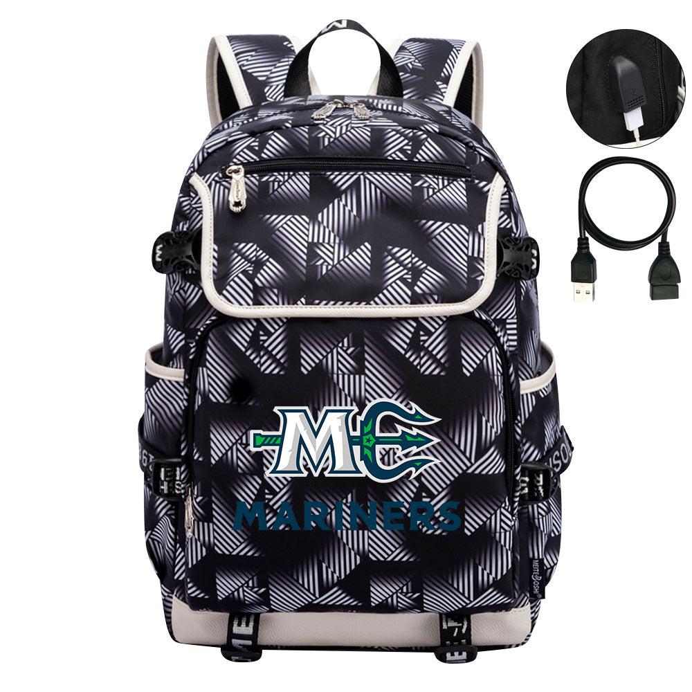 Maine Mariners Hockey League Backpack School Notebook Travel Bag