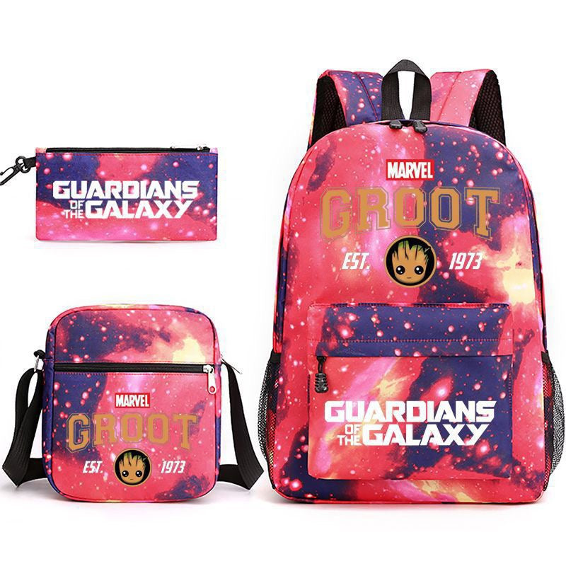 Groot School Backpack Shoulder Bag Pencil Bags 3pcs Set