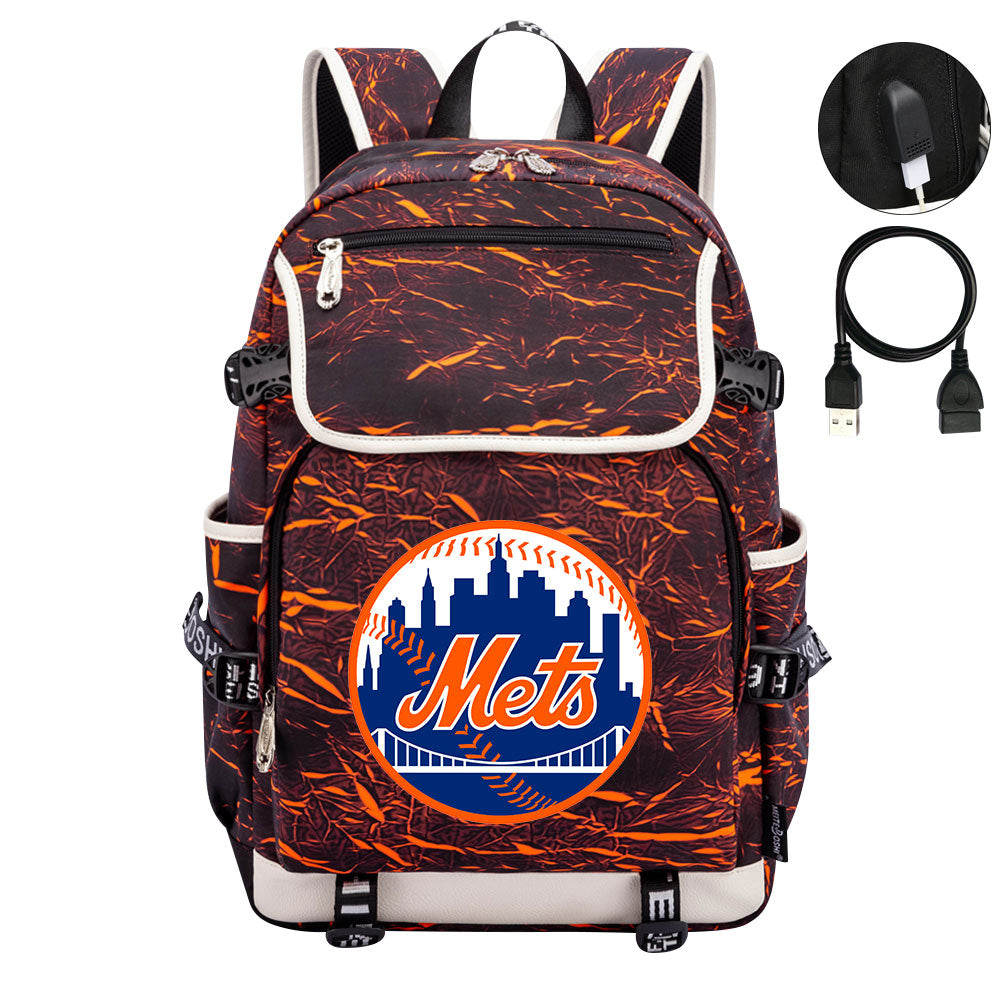 New York Mets Backpack School Notebook Travel Bags