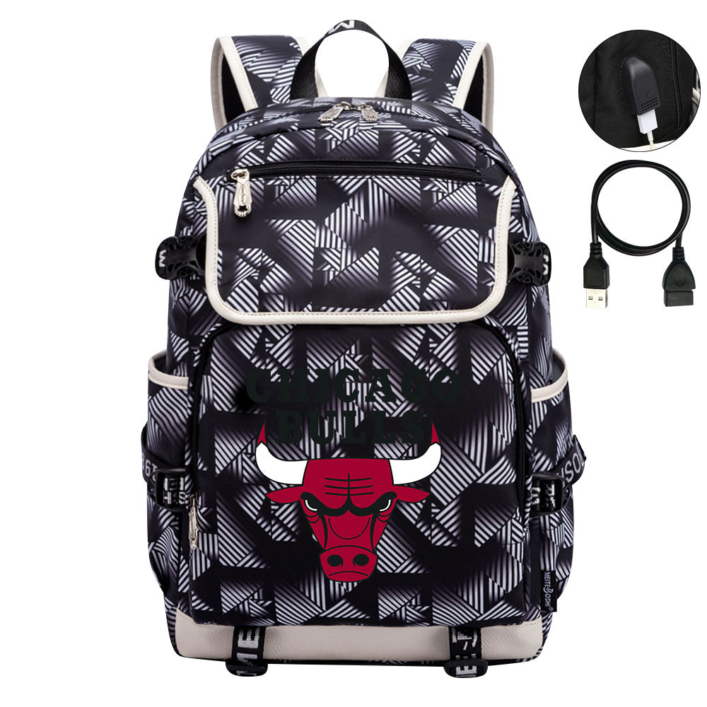 Chicago Bulls Backpack School Notebook Travel Bags