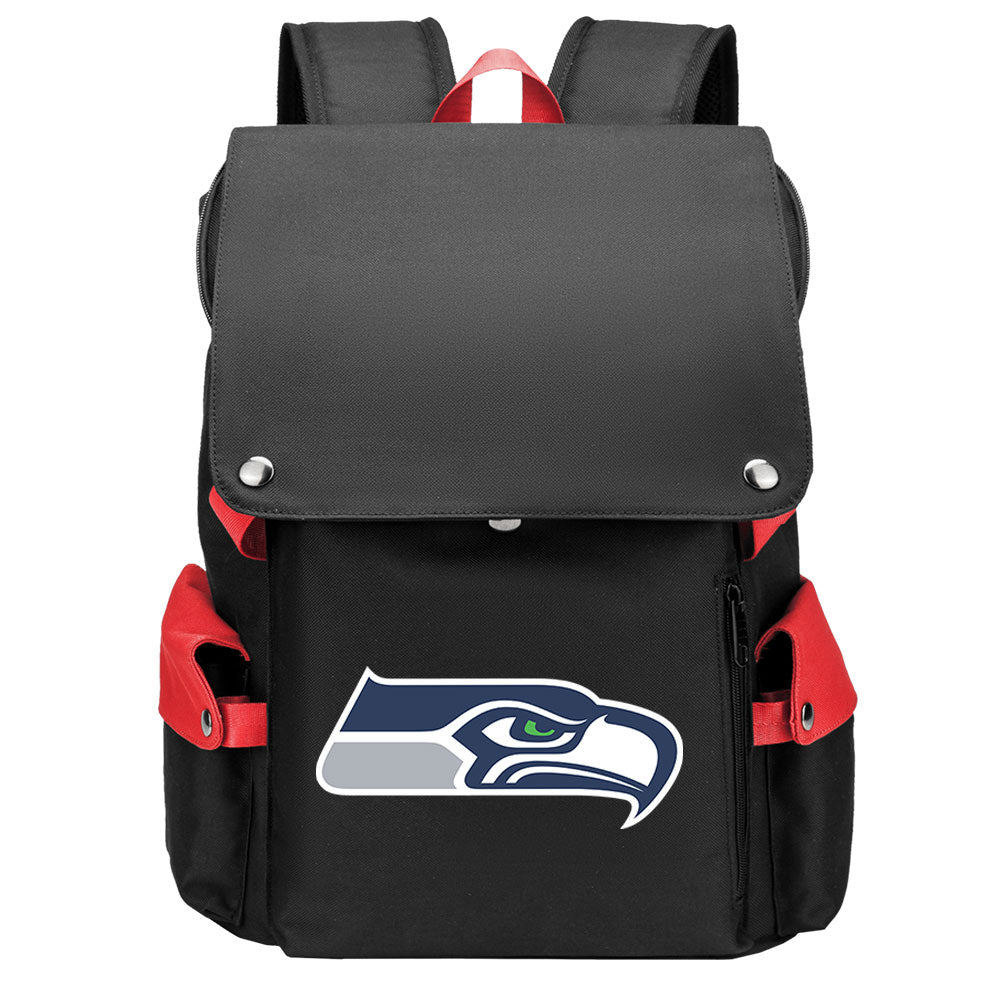 Seattle Seahawks Football Team Rugby Laptop Backpack Oxford School Bag