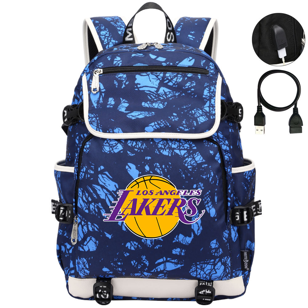 Los Angeles Lakers Backpack School Notebook Travel Bags