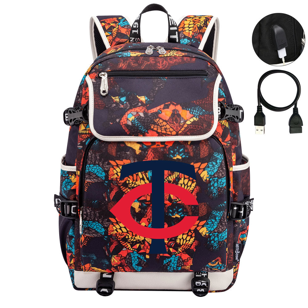 Minnesota Twins Backpack School Notebook Travel Bags