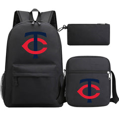 Minnesota Twins Baseball School Backpack Shoulder Bag Pencil Bags 3pcs Set