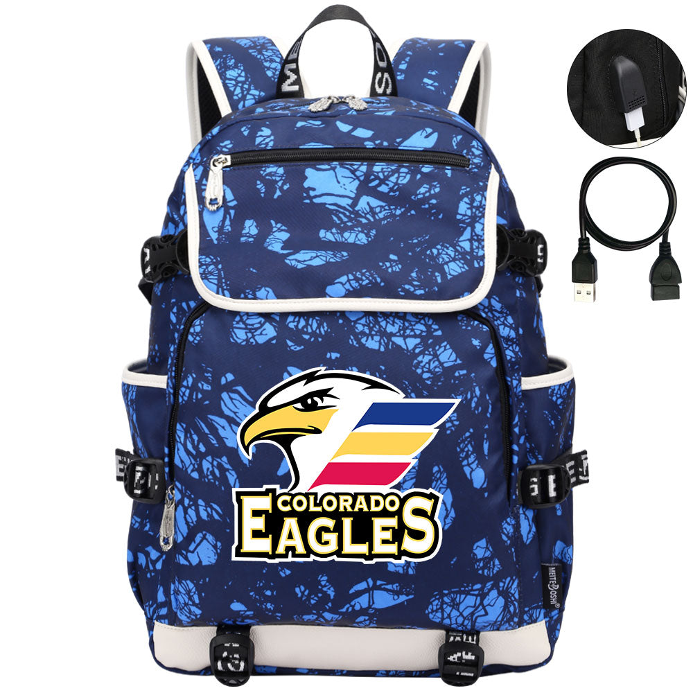 Colorado Eagles Hockey League Backpack School Notebook Travel Bag