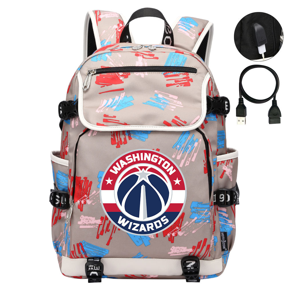 Washington Wizards Backpack School Notebook Travel Bags