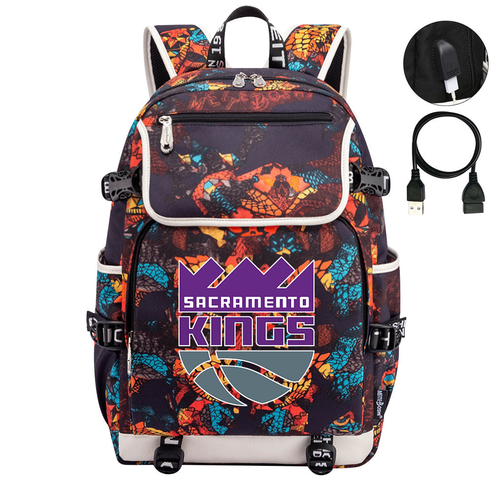 Sacramento Kings Backpack School Notebook Travel Bags