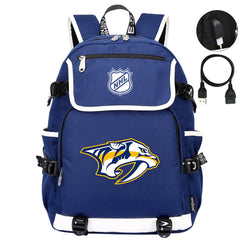 Nashville Predators Hockey League Backpack School Notebook Travel Bag