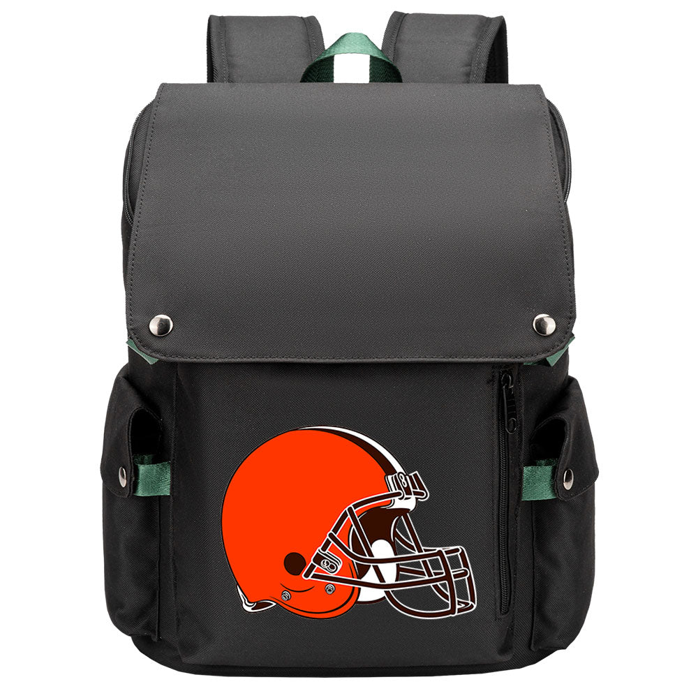 Cleveland Browns Football Team Rugby Laptop Backpack Oxford School Bag