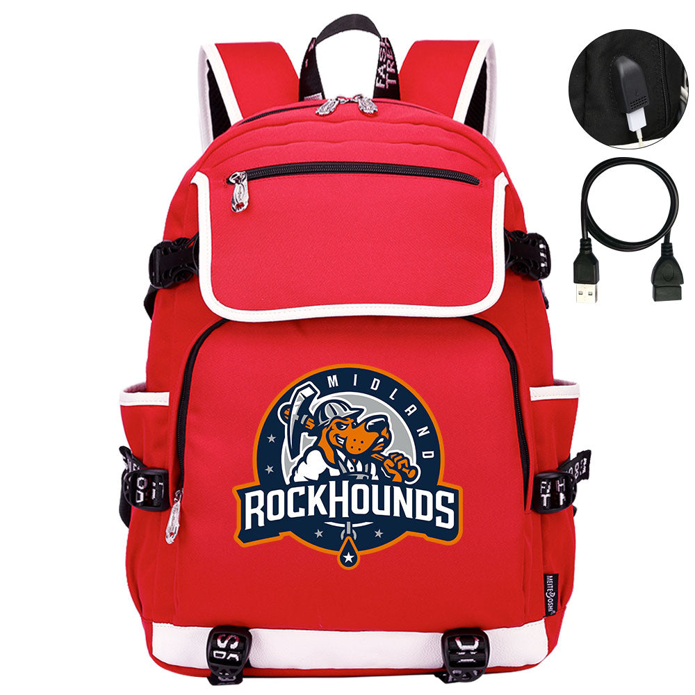 Midland RockHounds Backpack School Notebook Travel Bags