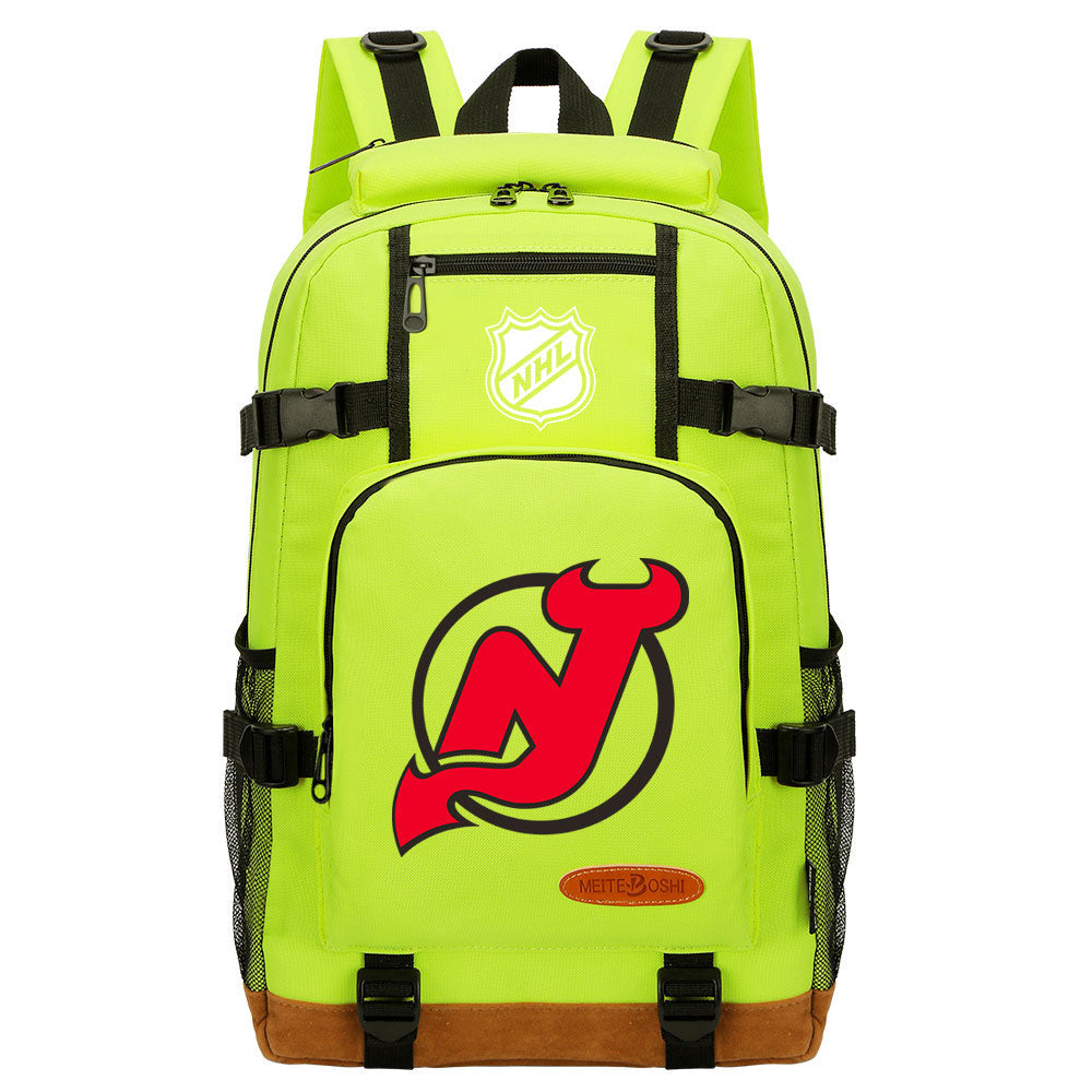 New Jersey Devils Hockey League Waterproof Backpack School Notebook Travel Bag