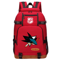 San Jose Sharks Hockey League Waterproof Backpack School Notebook Travel Bag