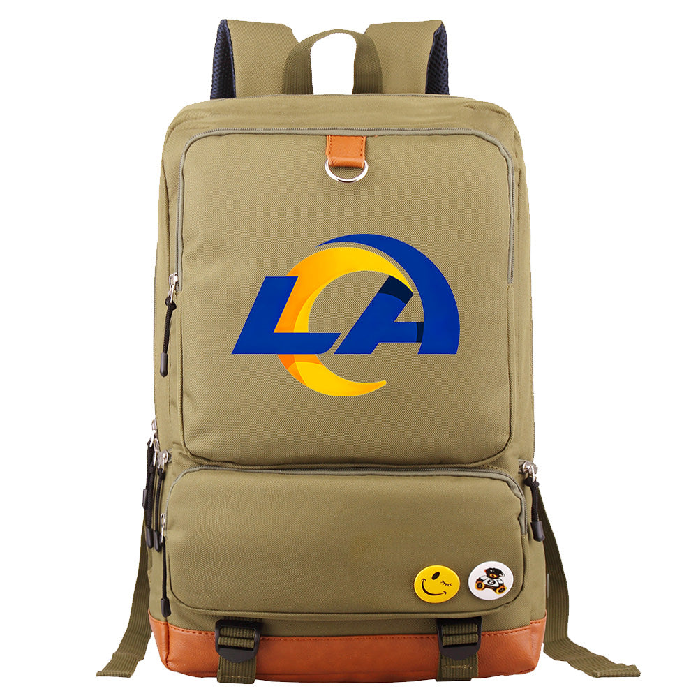 Los Angeles Rams Football Team Rugby Proof Backpack NoteBook Laptop School Bag