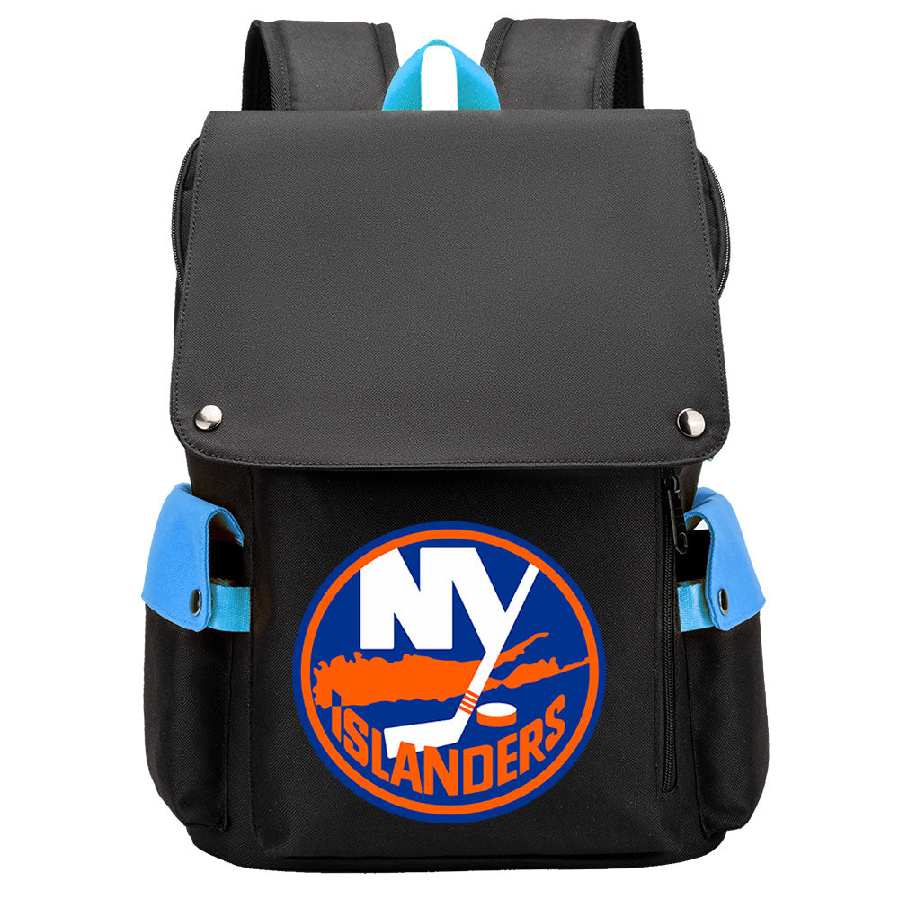 New York Islanders Hockey Team School Backpack Oxford Laptop Bag