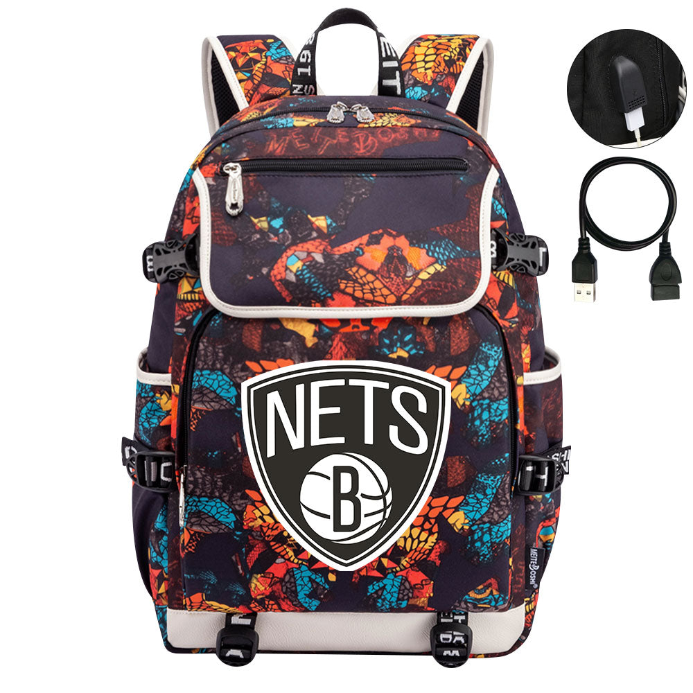 Brooklyn Nets Backpack School Notebook Travel Bags