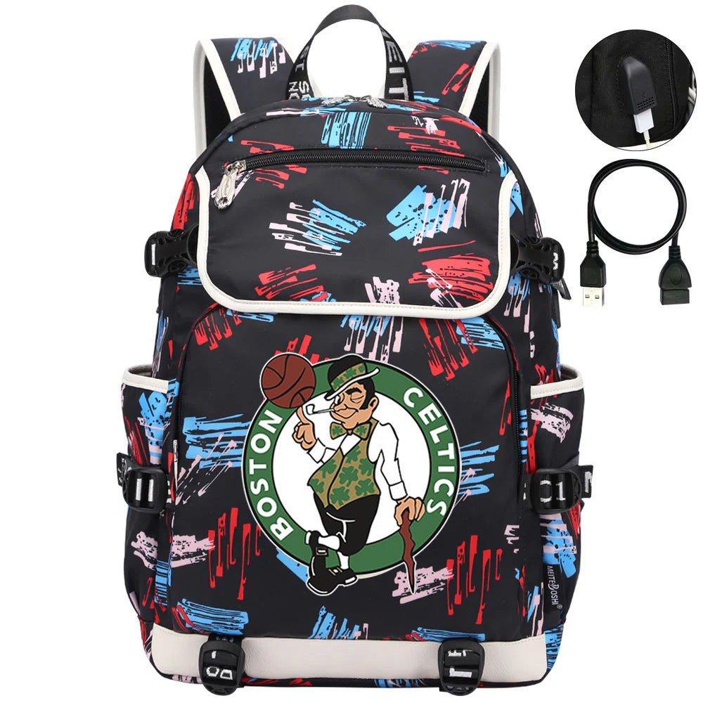Boston Celtics Backpack School Notebook Travel Bags