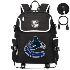 Vancouver Canucks Hockey League Backpack School Notebook Travel Bag