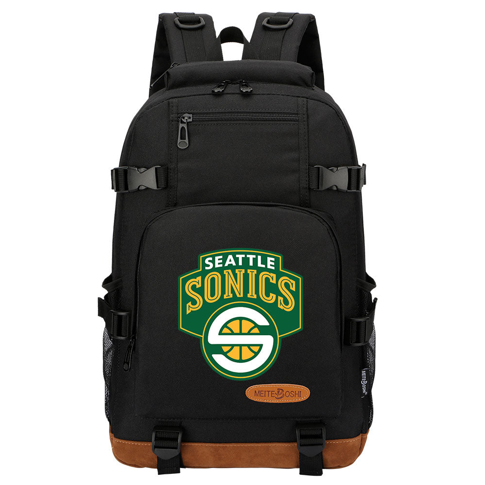 Seattle SuperSonics Waterproof Backpack School Notebook Travel Bag