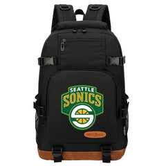 Seattle SuperSonics Waterproof Backpack School Notebook Travel Bag