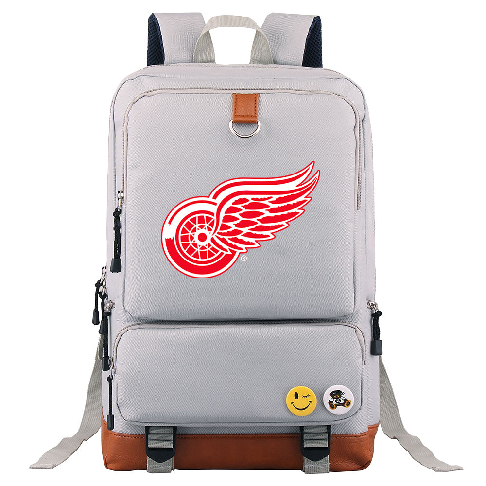 Detroit Red Wings Hockey Team Proof Backpack NoteBook Laptop School Bag