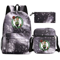 Boston Celtics Basketball School Backpack Shoulder Bag Pencil Bags 3pcs Set