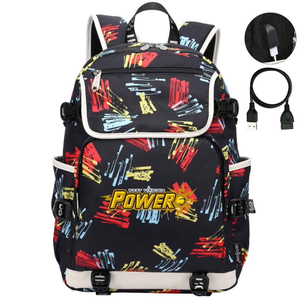 West Virginia Power Backpack School Notebook Travel Bags