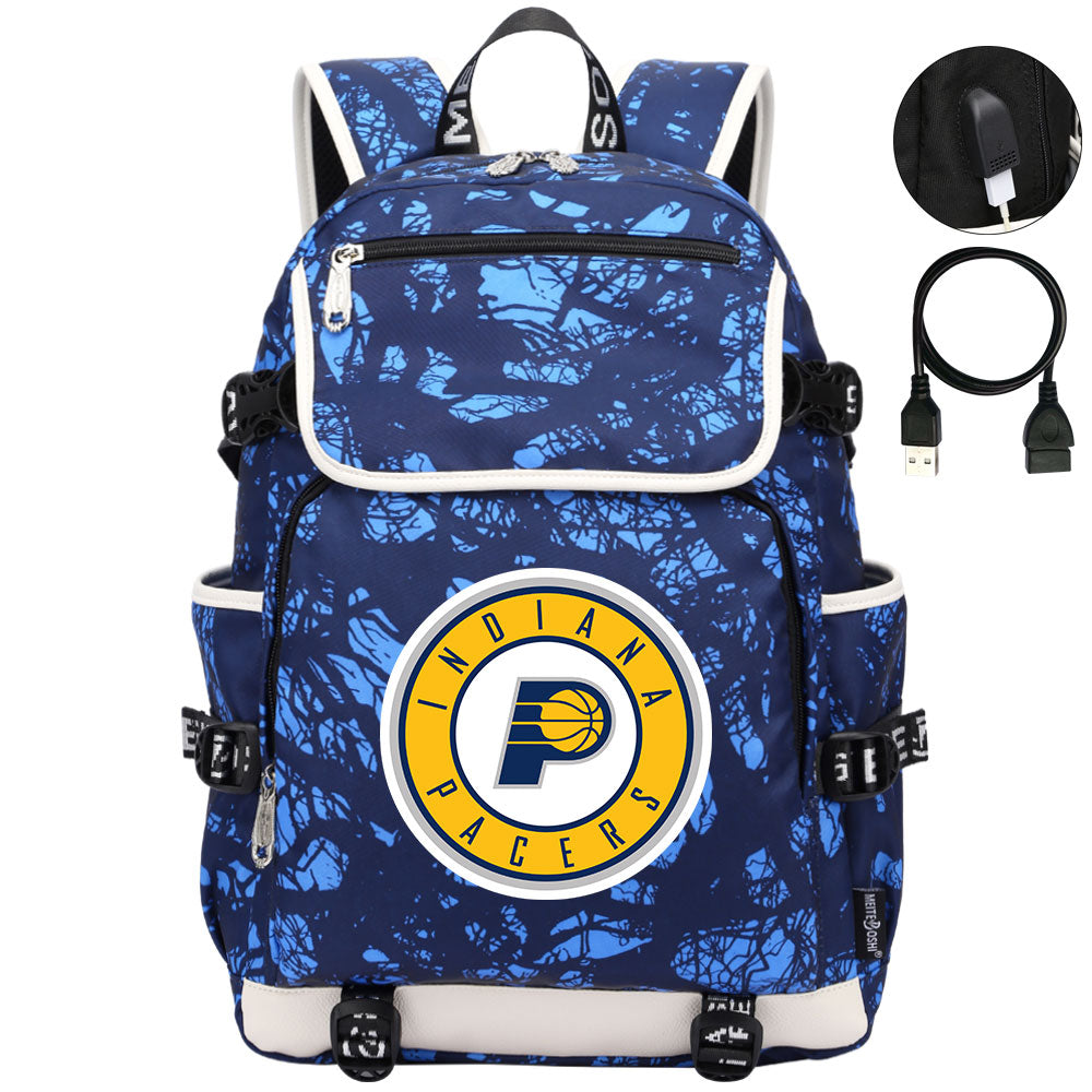 Indiana Pacers Backpack School Notebook Travel Bags