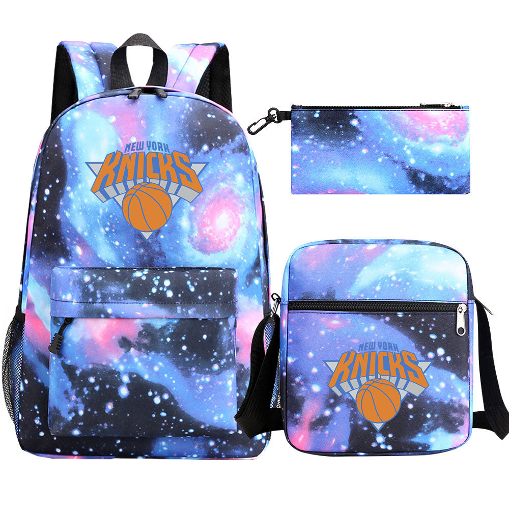 New York Knicks Basketball School Backpack Shoulder Bag Pencil Bags 3pcs Set