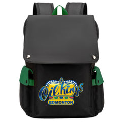 Edmonton Oil Kings Hockey Team School Backpack Oxford Laptop Bag