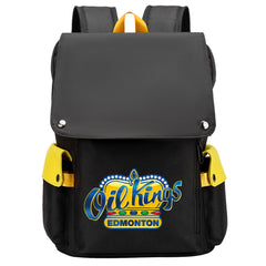 Edmonton Oil Kings Hockey Team School Backpack Oxford Laptop Bag