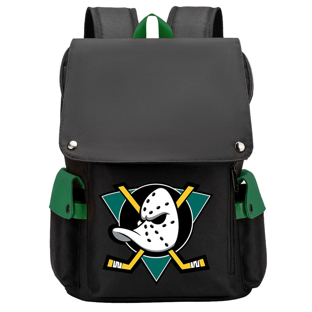 Anaheim Ducks Hockey Team Laptop Backpack Oxford School Bag