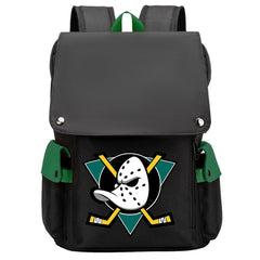 Anaheim Ducks Hockey Team Laptop Backpack Oxford School Bag