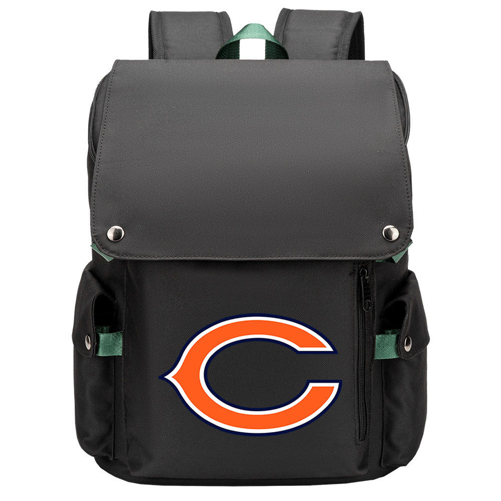 Chicago Bears Football Team Rugby Laptop Backpack Oxford School Bag