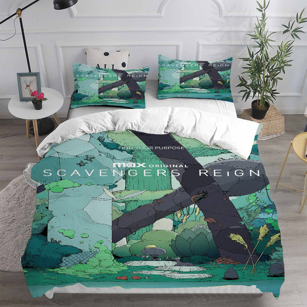 Scavengers Reign Cosplay Bedding Set Duvet Cover Pillowcases Halloween Home Decor