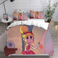 Star vs. the Forces of Evil Cosplay Bedding Set Duvet Cover Pillowcases Halloween Home Decor