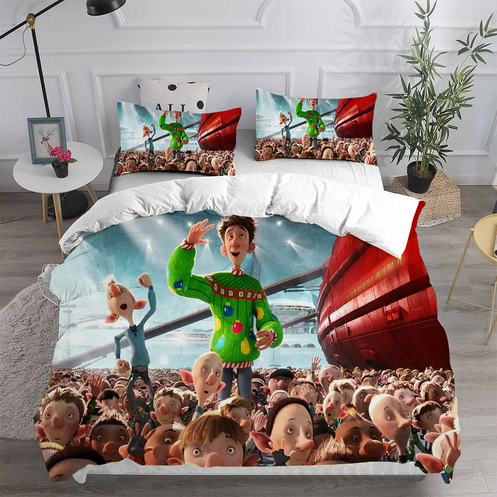 Arthur Christmas Cosplay Bedding Set Duvet Cover Pillowcases Halloween Home Decor